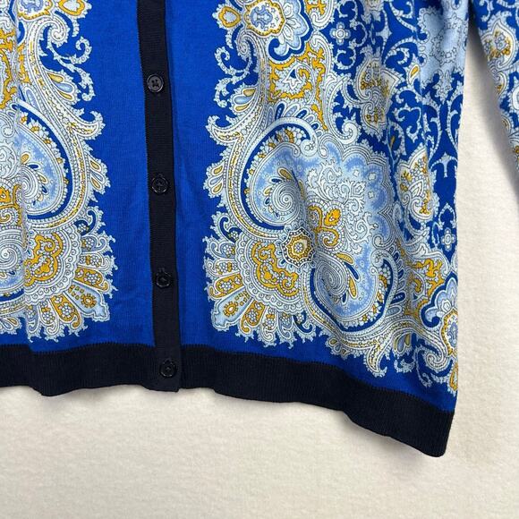 Talbots Woman's Blue Button Front Sweater - Size Large Classic Traditional - Picture 4 of 10